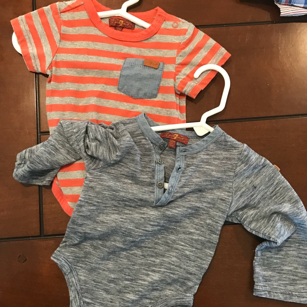 7 for all mankind 12 month onesies